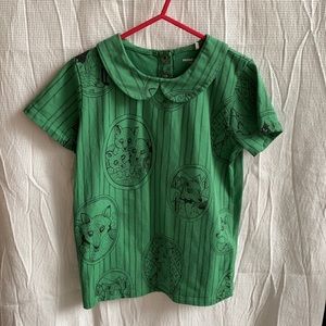 Mini Rodini Collared Fox Family Shirt